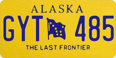 AK license plate GYT485