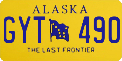 AK license plate GYT490