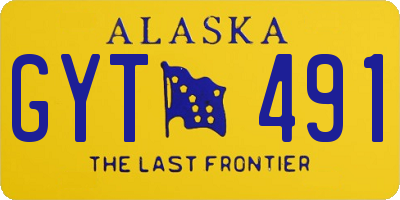 AK license plate GYT491