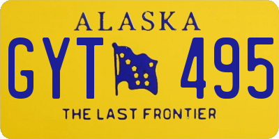 AK license plate GYT495