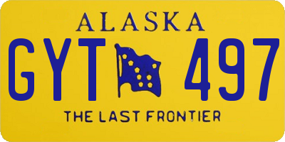 AK license plate GYT497