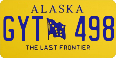 AK license plate GYT498