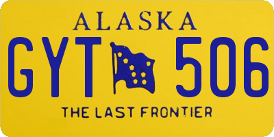 AK license plate GYT506