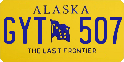 AK license plate GYT507