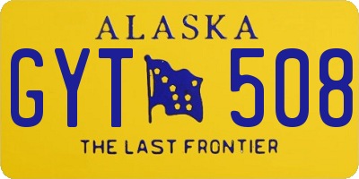 AK license plate GYT508