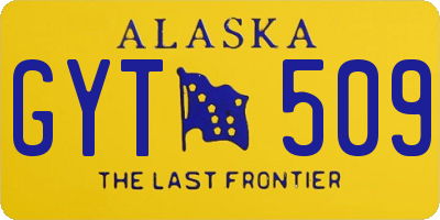 AK license plate GYT509