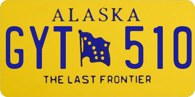 AK license plate GYT510