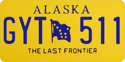 AK license plate GYT511