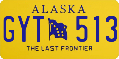 AK license plate GYT513