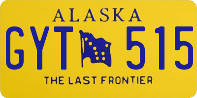 AK license plate GYT515