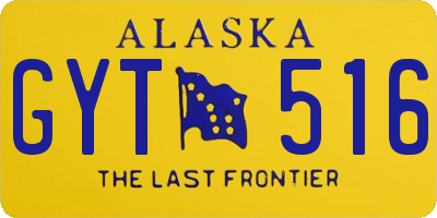 AK license plate GYT516