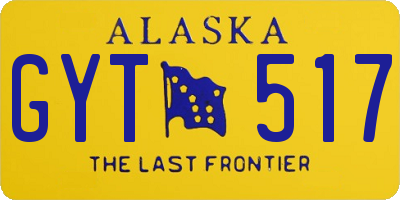 AK license plate GYT517