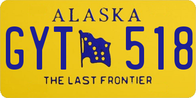 AK license plate GYT518