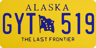 AK license plate GYT519