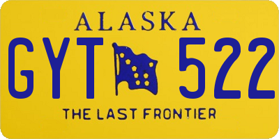 AK license plate GYT522