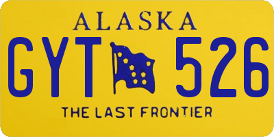 AK license plate GYT526