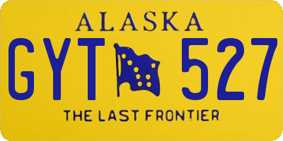 AK license plate GYT527