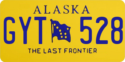 AK license plate GYT528