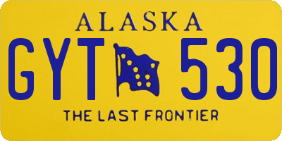 AK license plate GYT530