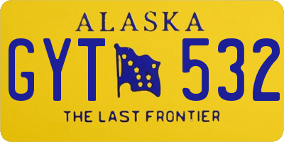 AK license plate GYT532