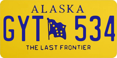 AK license plate GYT534