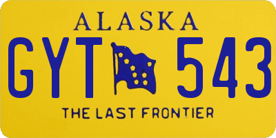 AK license plate GYT543