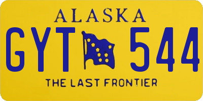 AK license plate GYT544