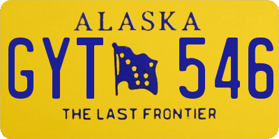 AK license plate GYT546