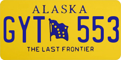 AK license plate GYT553