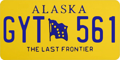 AK license plate GYT561