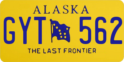 AK license plate GYT562