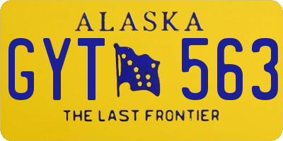 AK license plate GYT563