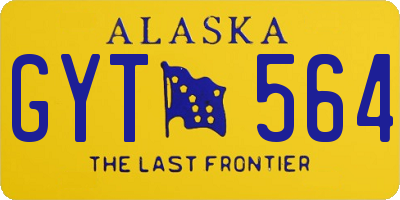 AK license plate GYT564