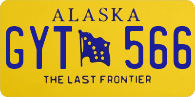 AK license plate GYT566