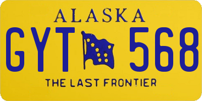 AK license plate GYT568