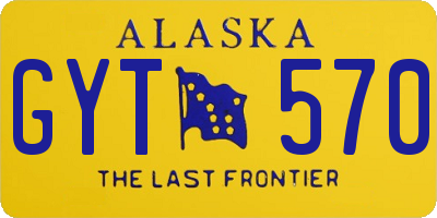 AK license plate GYT570