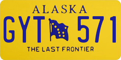 AK license plate GYT571