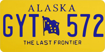 AK license plate GYT572