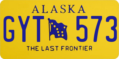 AK license plate GYT573