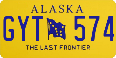 AK license plate GYT574