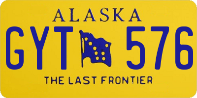 AK license plate GYT576