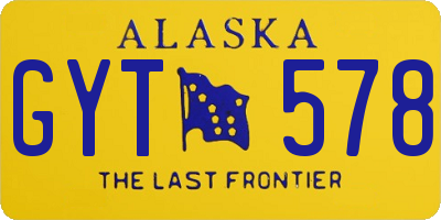 AK license plate GYT578