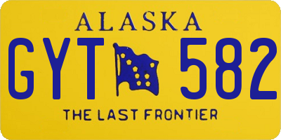 AK license plate GYT582