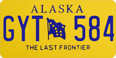 AK license plate GYT584