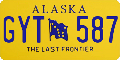 AK license plate GYT587