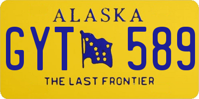 AK license plate GYT589