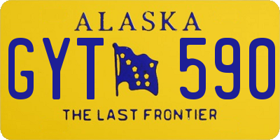 AK license plate GYT590