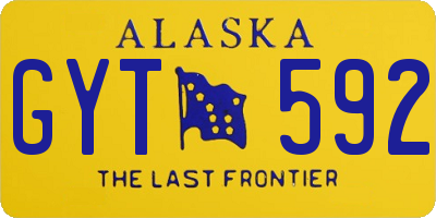 AK license plate GYT592