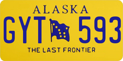 AK license plate GYT593