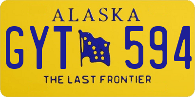 AK license plate GYT594